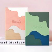 Bloc-notes de papeterie de bureau A5, notes de terrain, journal esthétique pour le campus, carnet à papier quadrillé pour femmes, design personnalisé, couverture souple rose