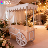 LEDA Chariots de vente en gros Chariot de mariage Chariot à bonbons en acrylique pour fêtes et événements
