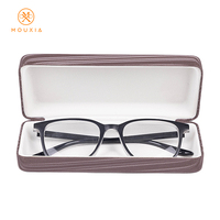 Étui rigide rayé pour lunettes de vue, boîte de rangement rectangulaire pour lunettes de soleil, logo personnalisé, style tendance