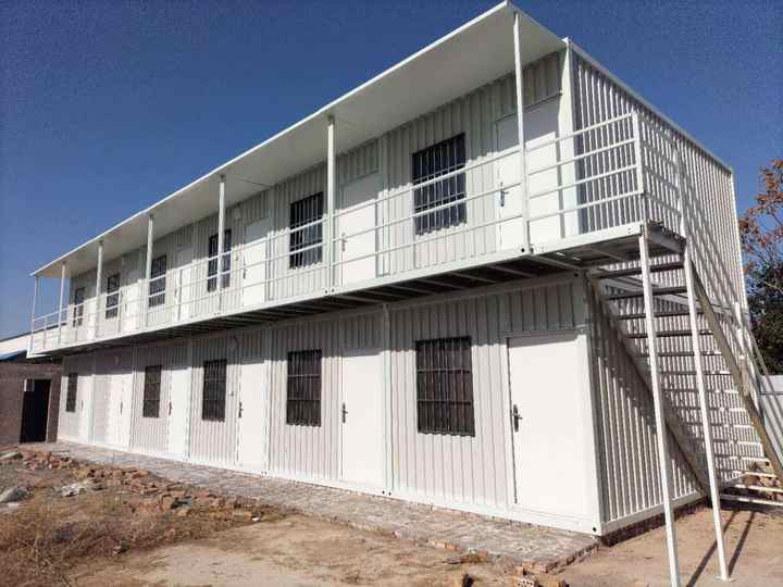 2025 New Style 20ft Folding House Prefab Container House Two Rooms One Hall Fold up Home Prefabricated with Trail