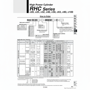 Pièces pneumatiques de RHCL25-580 de cylindre de puissance élevée de SMC Pneumatics - Product Image 1