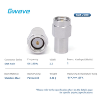 18 GHz 1 Watt Pasivado Acero inoxidable SMA Macho RF Conector de terminación de carga Accesorio
