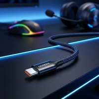 Câble de données USB-C tressé en nylon à charge rapide 6A pour Mate60Pro 100W (US279)