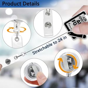 Chiedetemi delle nostre forme di AMA graziose bobine con distintivo retrattile medicale Glitter argento - Product Image 3