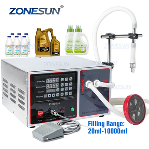 เครื่องบรรจุกึ่งอัตโนมัติ ZONESUN GZ-GFK17A สำหรับบรรจุน้ำยาซักผ้า น้ำมันปรุงอาหาร น้ำ น้ำผลไม้ นม และของเหลวอื่นๆ ลงในขวด - Product Image 1