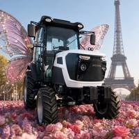 Tracteur agricole DONOL 50HP 4WD à transmission par engrenages avec moteur Yunnei, certifié EU COC et E-Mark, haute productivité pour l'agriculture