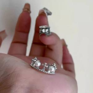 ขาตั้งแหวนเงินแท้ S925 สำหรับงาน DIY ประดับมุก 10707 พร้อมลูกปัดทรงกลมขนาด 10-13 มม. ขาตั้งเครื่องประดับเงินแฟชั่นสำหรับมุกเม็ดเดี่ยว - Product Image 4