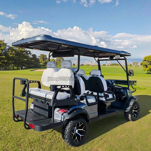 Nouveau design 4 + 2 6 places voiturette de golf électrique tout-terrain voiturette de golf pour club de golf hôtel école panneau solaire production d'énergie - Product Image 3