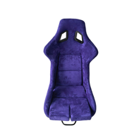Siège baquet de course en microfibre suédée de haute qualité, coque noire scintillante, siège de simulateur de course universel