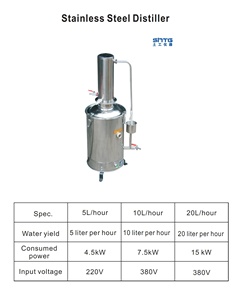 Edelstahl brenner Heißer Verkauf 5L 10L 20L Edelstahl-Wasser brenner Tragbare SS-elektrische Wasser destillation anlage - Product Image 2