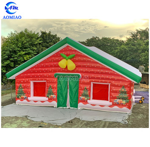 Tùy chỉnh Inflatable nhà Santa nhà giáng sinh lều thắp sáng nhà để hiển thị - Product Image 4