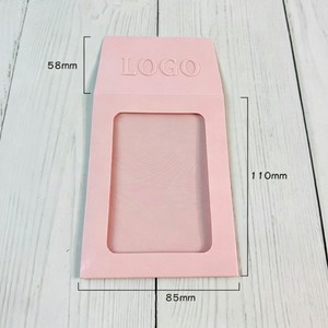 Enveloppes personnalisées avec impression de logo, manchon coloré et grande fenêtre transparente pour l'affichage de cartes et de photos - Product Image 1