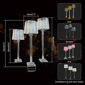 Portacandele Unico per Decorazione Tavolo Matrimonio, Paralume Trasparente, Portacandele in Cristallo - Product Image 6