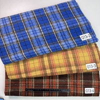 Tissu à carreaux brossé teint en fil de polyester et coton 7S, doux et chaud, pour chemises homme et femme printemps-automne