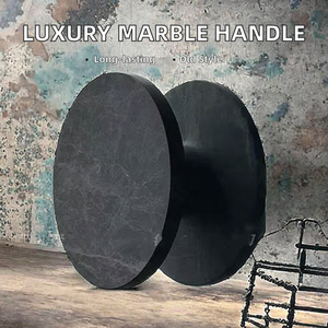 <b>Light</b> Luxury Natural Marble Handle Modern Design High-End Antique Finish <b>Door</b> Handle for Villa Large Apartment 1-Year Warranty - Product Image 2