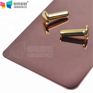 Sang Trọng Trong Nhà Trang Trí Hot Bán 8K Gương Rượu Sâm Banh Vàng Tấm 201 304 Loạt Không Gỉ Tấm 316L Ba Hàn Cắt - Product Image 2