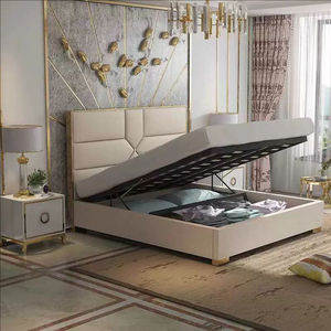 Elegante <span class=keywords><strong>precio</strong></span> barato muebles de dormitorio de gama alta de cuero doble King Size cama suave tapicería de lujo 180*200cm marco de cama - Product Image 5