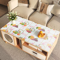Facile simple face pp tapis transparent couverture de table plat tapis fleurs tapis en plastique nappe