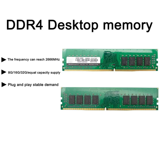 Office Use Memory Module DDR4 16GB 2666MHz Frequency Desktop Computer High Speed Ram Strong Compatibility