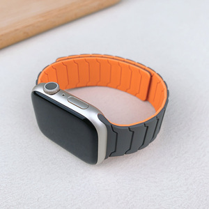 Armored Warrior Bracelet en silicone magnétique solide Bracelet de montre à boucle en <span class=keywords><strong>aluminium</strong></span> pour <span class=keywords><strong>Apple</strong></span> <span class=keywords><strong>Watch</strong></span> Ultra 2 Series 10 42mm 46mm Sport Band - Product Image 5