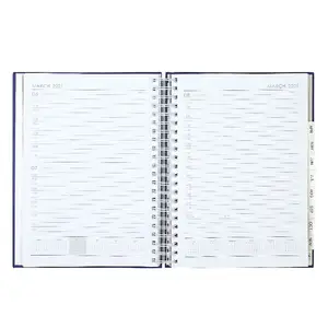 2022 Calendar Notebook Coated Paper Hardcover Spiral Dairy Planner Custom Design Daily Planner