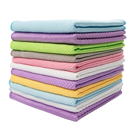 Chiffons de nettoyage en microfibre pour vitres, chiffons de polissage pour vitres, serviettes en microfibre réutilisables pour le detailing automobile et les entreprises de nettoyage