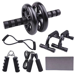 새로운 도착 복부 휠 스포츠 장비 홈 운동 6 1 Ab 휠 롤러 키트 복부 롤러 홈 피트니스 - Product Image 2