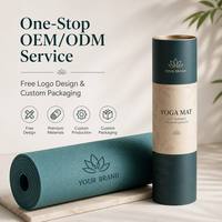 Yoga-Matte Hochwertige PU-Yogamatten für Individuelles Logo 185cm Länge 3200g Gewicht Schweißabsorbierend Rutschfest Fitness Sport