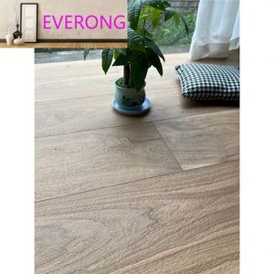 <span class=keywords><strong>EV</strong></span> Interior Design Plancher en bois massif à trois couches au fini noyer noir Matériau en teck Texture claire délicate Couleur douce et chaude - Product Image 5
