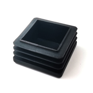 <b>Plastic</b> Square Inner Plug 35x35mm Black For <b>Stool</b> Chair Pipe Cap Durable Connector Support - Product Image 3
