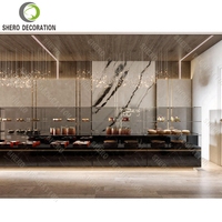 Mobilier de boulangerie en verre de luxe personnalisé pour la décoration intérieure de vitrine pour gâteaux