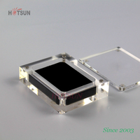 Boîte à bijoux magnétique en plastique personnalisée, étui d'emballage pour diamants, boîte en acrylique pour pierres précieuses avec couvercle