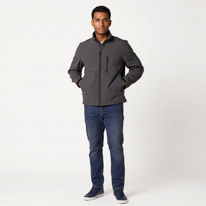 Chaqueta Softshell Finer Threads para Hombre, Ligera, Cortavientos, Impermeable, Transpirable, con Capucha y Cierre Frontal, para Otoño - Product Image 1