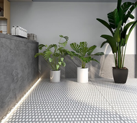 Carreaux d'intérieur haut de gamme en terrazzo et marbre mélangés, design moderne, 600x600mm, 10mm d'épaisseur, pour hôtel, villa, restaurant, salle de bain