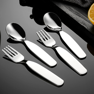 Cuillères et fourchettes pour enfants en acier inoxydable 304, cuillères à manger pour bébé, cuillères et fourchettes à <span class=keywords><strong>dessert</strong></span> - Product Image 2