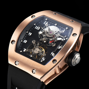 Montre de luxe classique pour homme avec tourbillon, mécanique à remontage manuel, affichage double réserve de marche, étanche, montre de sport - Product Image 4