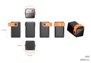 Novedades 2024, Banco de Energía de Carga Rápida de 65 W y 60000 mAh de Alta Capacidad, Estación de Energía de Emergencia con Luz LED Recargable - Product Image 3