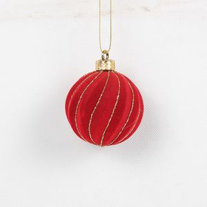 Fournitures <span class=keywords><strong>de</strong></span> vacances <span class=keywords><strong>de</strong></span> noël arbre <span class=keywords><strong>de</strong></span> noël ornement suspendu 8 CM flocage peint à la main en plastique <span class=keywords><strong>rouge</strong></span> <span class=keywords><strong>boule</strong></span> <span class=keywords><strong>de</strong></span> décoration <span class=keywords><strong>de</strong></span> noël - Product Image 4