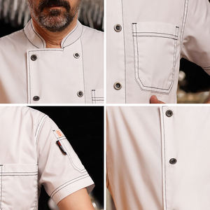 الجملة الوجبات السريعة الفندق مطعم الاستقبال الموظفين قصيرة الأكمام قميص مخصص التطريز الشعار العلامة الخاصة البوليستر/القطن - Product Image 3