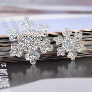 Copos de Nieve Transparentes con Purpurina de Alta Calidad para Decoración de Teléfonos y Accesorios para el Cabello, Manualidades de Resina para Decoraciones de Halloween - Product Image 1