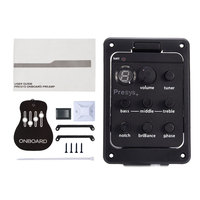 Guitare acoustique 4 bandes EQ Tuner Piezo Pickup Equalizer Préampli intégré pour FM Fish 101 Man 201 301 Guitar Pickups