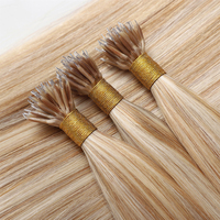 Extensions de cheveux humains pré-collées à nano anneaux, qualité vierge double drawn, non traitées, 100% brésiliennes, micro-nano pointes, directement de l'usine