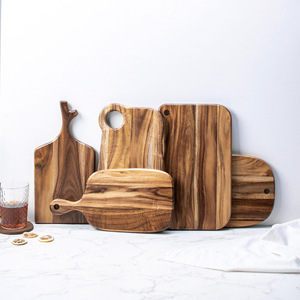 <span class=keywords><strong>Planche</strong></span> <span class=keywords><strong>à</strong></span> <span class=keywords><strong>découper</strong></span> en bois d'acacia personnalisée de qualité supérieure-Plateau de service polyvalent pour steak, pizza, charcuterie avec motif gravé - Product Image 4