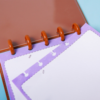Luxe A4 A5 A6 classeur en cuir Agenda planificateur couverture couleur unie lié Agenda couverture galerie planificateur en cuir