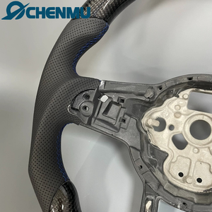 Volant en fibre de carbone en cuir perforé Haff-personnalisé pour Volkswagen <span class=keywords><strong>Golf</strong></span> <span class=keywords><strong>7</strong></span> GTI <span class=keywords><strong>R</strong></span> MK7 <span class=keywords><strong>7</strong></span>.5 pour MK4 MK5 MK6 mise à niveau et modification - Product Image 5