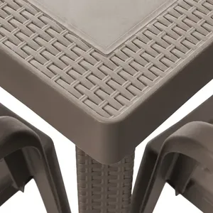 Juego de comedor Exterior 4 puestos Tipo Ratan wengue MQ mocca - Product Image 6