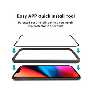 Écran de protection complet pour iPhone 13, verre trempé, Kit d'outils d'installation avec cadre - Product Image 4