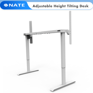 Base de Escritorio Eléctrico Ajustable en Altura con Diseño Abatible para Escritorio Inclinable con Pizarra Blanca - Product Image 1