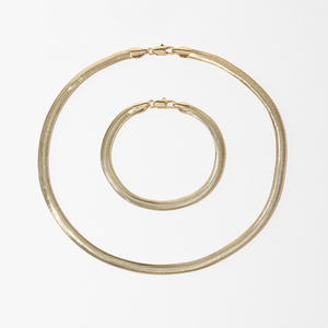 Ensemble collier et bracelet à chaîne simple vintage, ensemble collier et bracelet, ensemble de bijoux tendance pour femmes, cadeau - Product Image 3