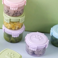 Mini bouteille de sauce en plastique écologique 1 pièce Boîte d'assaisonnement pour vinaigrette Conteneurs d'extérieur pour barbecue Bento Lunch Accessoires